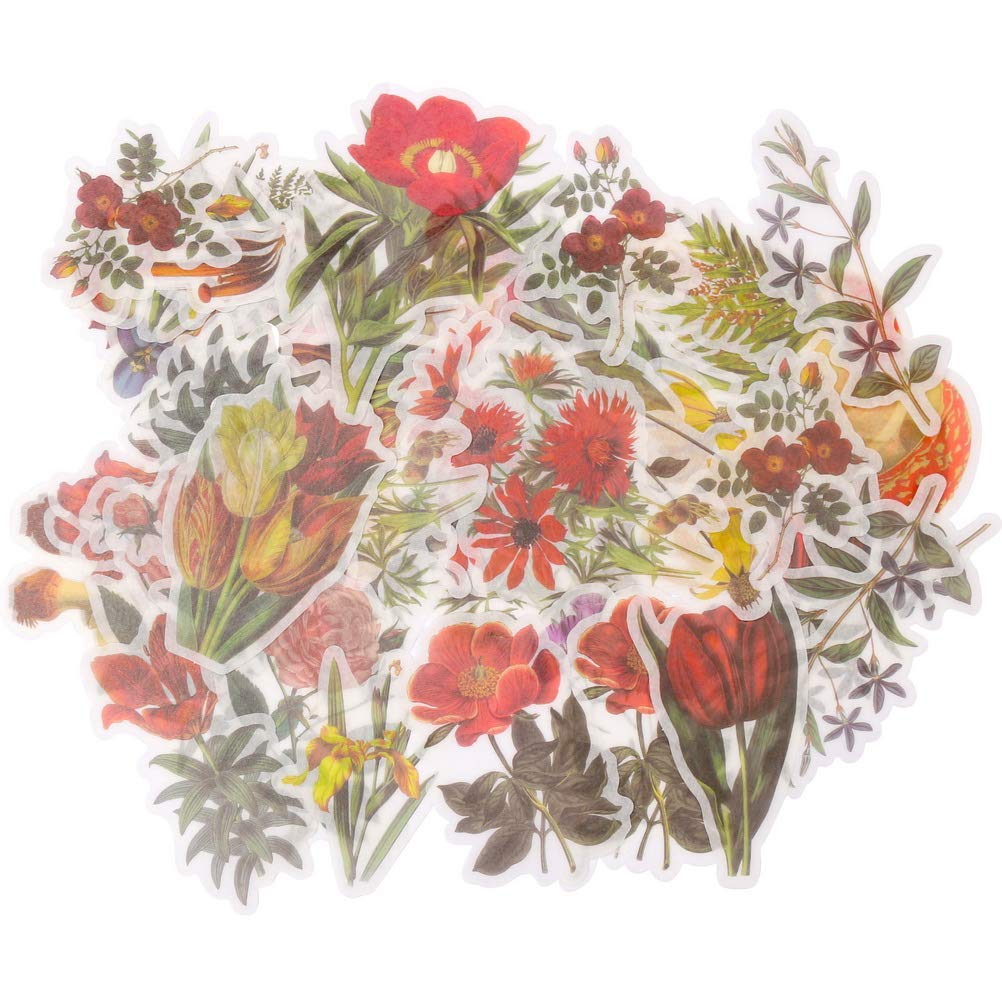 HASTHIP 60 Pcs Vintage Ephemera Pack, Romantic Easy Self-Adhesive Plants Floral Style Decoration Note Paper Stickers for Card Stock Scrapbook Letters Notebook Card Making DIY (Vintage Flower) HASTHIP 60 Pcs Vintage Ephemera Pack, Romantic Easy Self-Adhesive Plants Floral Style Decoration Note Paper Stickers for Card Stock Scrapbook Letters Notebook Card Making DIY (Vintage Flower)
